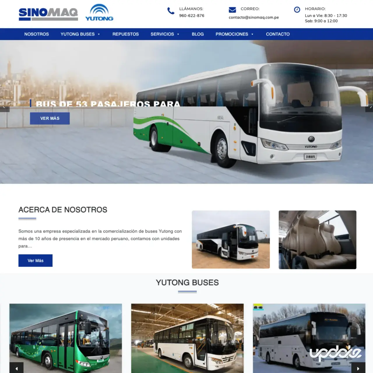 Sinomaq · Yutong — Buses y maquinaria